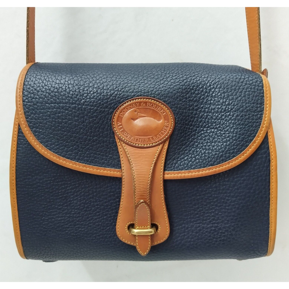 Dooney & Bourke Black Pebbled Leather Crossbody Bag - Vintage Made in USA - Picture 2 of 16